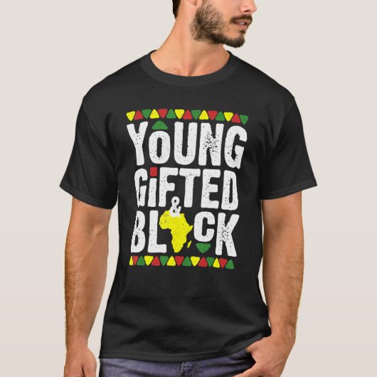 Gifted Young Black Dashiki African Pride History M T-Shirt (Vorderseite)