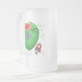 Gifteife mattierte Glasbiertasche Tasse (Vorderseite Links)