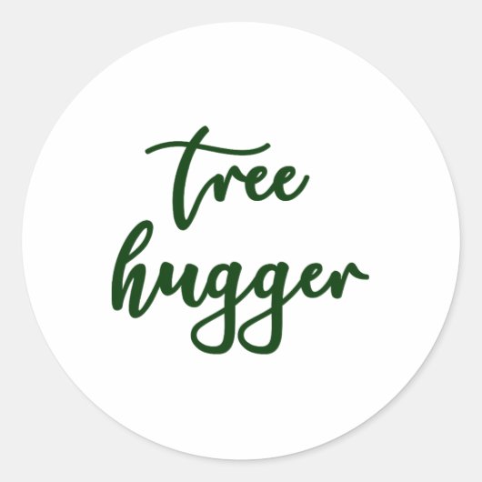 Gifteifenbaum Hugger Nature Lover Environmentali Runder Aufkleber (Vorderseite)