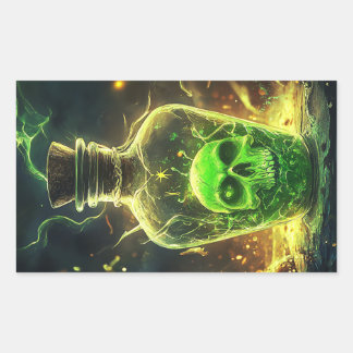 Giftflaschen-Aufkleber Rechteckiger Aufkleber