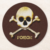 Giftfutter für Halloween-Party Runder Pappuntersetzer (Vorderseite)