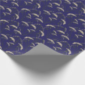 Giftgarten | Blau und weiß Geschenkpapier (Ecke)