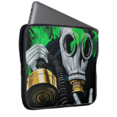 Giftgasmaske: Neonflames Laptopschutzhülle (Vorne Rechts)