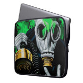 Giftgasmaske: Neonflames Laptopschutzhülle (Vorderseite Links)