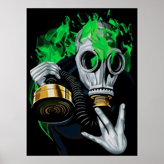 Giftgasmaske: Neonflames Poster (Vorne)