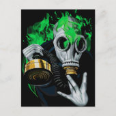 Giftgasmaske: Neonflames Postkarte (Vorderseite)