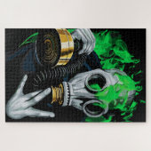 Giftgasmaske: Neonflames Puzzle (Horizontal)