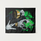 Giftgasmaske: Neonflames Wandteppich (Vorderseite (Horizontal))