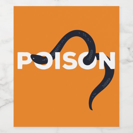 Giftgetränk Weinetikett (Einzelnes Label)