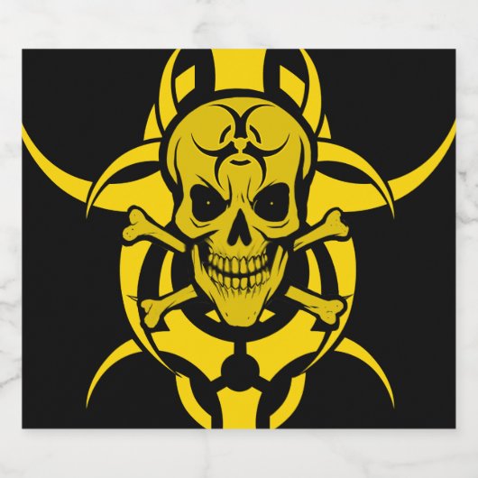 Giftgrinsen Bierflaschenetikett (Einzelnes Label)