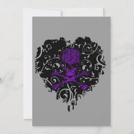 Giftherz Gothic-Brautparty Einladung (Vorderseite)