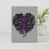 Giftherz Gothic-Brautparty Einladung (Stehend Vorderseite)