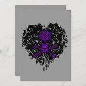 Giftherz Gothic-Brautparty Einladung (Vorne/Hinten)