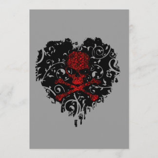 Giftherz Gothic-Brautparty Einladung