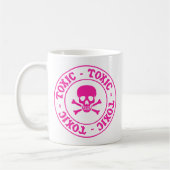 Giftig rosa Schädel und Kreuzknochen Kaffeetasse (Links)