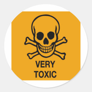 Giftig Runder Aufkleber