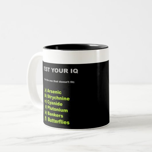 Giftige Banker-Tasse Zweifarbige Tasse (Vorderseite Links)