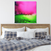 Giftige Grünlandschaft und lila Wolken Leinwanddruck (Insitu (Schlafzimmer))