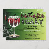 Giftige Knochen-Halloween-Party Einladung (Vorne/Hinten)