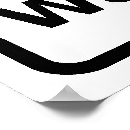 Giftige Ödland-Warnplakette Poster (Ecke)