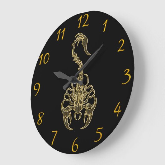 Giftige Scorpion, sehr giftiges Insekt Große Wanduhr (Winkel)