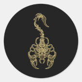 Giftige Scorpion, sehr giftiges Insekt Runder Aufkleber (Vorderseite)