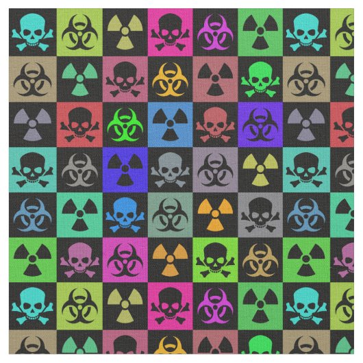 Giftige Skulls punk Art Stoff (Nahaufnahme)
