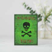 Giftige Warn-Rezept-Karte Postkarte (Stehend Vorderseite)