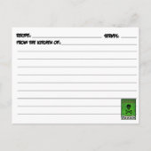 Giftige Warn-Rezept-Karte Postkarte (Rückseite)
