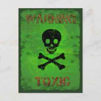 Giftige Warn-Rezept-Karte Postkarte