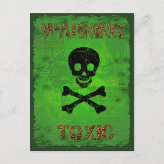 Giftige Warn-Rezept-Karte Postkarte (Vorderseite)