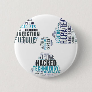 Giftiger Cyberpunk-Hacker Button
