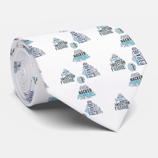 Giftiger Cyberpunk-Hacker Krawatte (Gerollt)