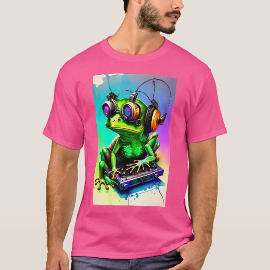 Giftiger DJ Frog T-Shirt (Vorderseite)