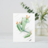 Giftiger Frosch - Zeichnen der Watercolormalerei Postkarte (Stehend Vorderseite)