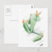 Giftiger Frosch - Zeichnen der Watercolormalerei Postkarte (Vorne/Hinten)