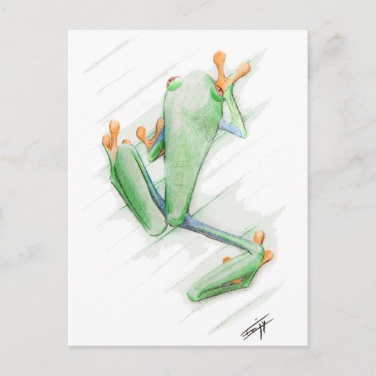 Giftiger Frosch - Zeichnen der Watercolormalerei Postkarte (Vorderseite)