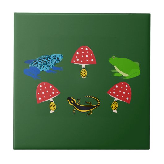 Giftiger Halloween-Wald Fliese (Vorderseite)