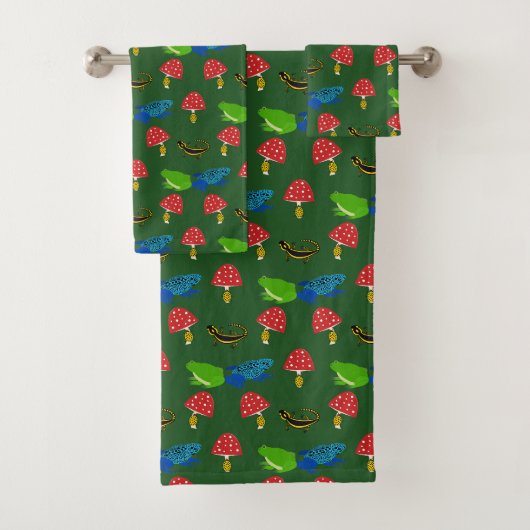Giftiger Halloween-Wald-Muster Badhandtuch Set (Insitu)