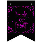 Giftiger Lila Trick or Treat Wimpelkette (Zweite Fahne)