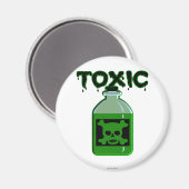 Giftiger Schädel und Krebse Grüne Giftflasche Magnet (Vorderseite/Rückseite)
