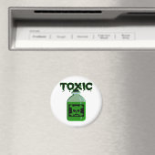 Giftiger Schädel und Krebse Grüne Giftflasche Magnet (In Situ (Geschirrspüler))