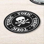 Giftiger Schädel-Untersetzer Runder Pappuntersetzer (Angewinkelt)