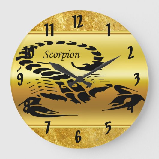 Giftiger Scorpion, sehr giftiges Insekt 1 Große Wanduhr (Vorderseite)