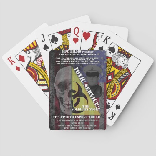 Giftiger Service-Spielkarten Spielkarten (Rückseite)