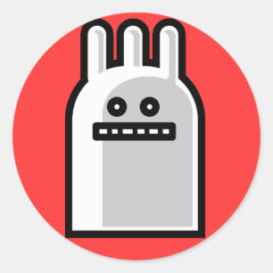 Giftiges Häschen Runder Aufkleber