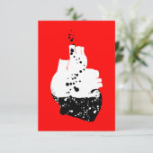 giftiges Herz Einladung (Stehend Vorderseite)