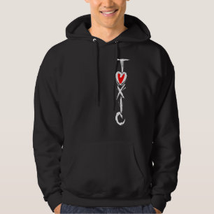 Giftiges Herz in Brush Schriftart Scribble Stilisi Hoodie