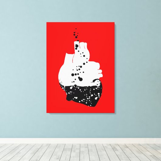 giftiges Herz Leinwanddruck (Insitu (Holzboden))