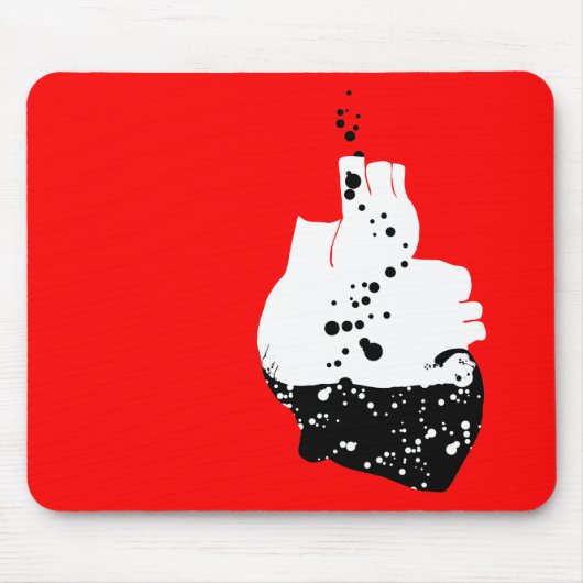 giftiges Herz Mousepad (Vorne)